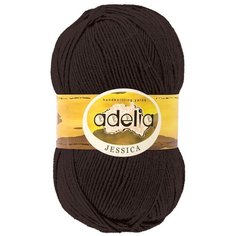 Пряжа Adelia Jessica, 67% шерсть, 33% полиэстер, 5*100 г, 260 м+-10 м, №14, коричневый