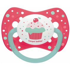 Пустышка Canpol babies Cupcake, симметричная, силикон, 0-6 месяцев, цвет розовый (250989379)