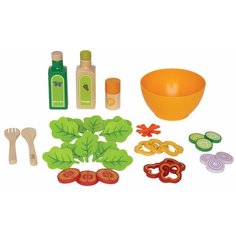 Набор продуктов с посудой Hape Garden Salad E3116 разноцветный