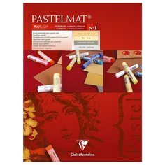 Альбом для пастели Clairefontaine 12 листов, 300*400 мм, на склейке, "Pastelmat", 360 г/м2, бархат, цветной блок (96018C)