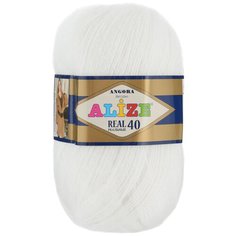 Пряжа для вязания Alize "Angora Real", цвет: белый (55), 480 м, 100 г, 5 шт