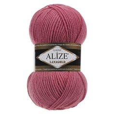 Пряжа Alize Lanagold (Ланаголд) 359 темная роза 49% шерсть, 51% акрил 100г 240м 5шт