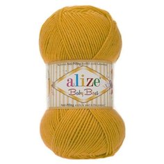 Пряжа Alize Baby Best (Беби Бест) 281 горчичный 90% акрил, 10% бамбук 100г 240м 5шт