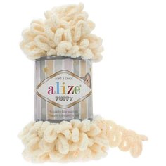 Пряжа Alize Puffy (Пуффи) 742 медовый 100% микрополиэстер 100г 9м 5шт