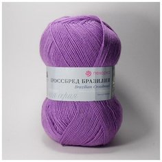 Пряжа Пехорка Кроссбред Бразилии 179 фиалка 50% мериносовая шерсть, 50% акрил 490м 100г 5шт