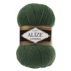 Пряжа Alize Lanagold (Ланаголд) 118 зеленый 49% шерсть, 51% акрил 100г 240м 5шт