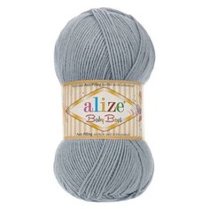 Пряжа Alize Baby Best (Беби Бест) 119 серое небо 90% акрил, 10% бамбук 100г 240м 5шт