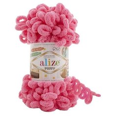 Пряжа Alize Puffy (Пуффи) 377 ярко-розовый 100% микрополиэстер 100г 9м 5шт