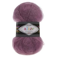 Пряжа Alize Mohair Classic New (Мохер Классик Нью) 169 роза 25% мохер, 24% шерсть, 51% акрил 100г 200м 5шт