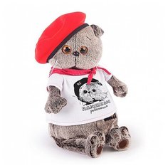 Басик и Ко Мягкая игрушка «Басик. Плюшевая революция», в футболке с принтом, 19 см Basik&Co