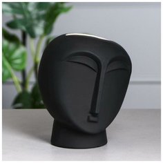 Ваза настольная Будда керамика d-215мм черный