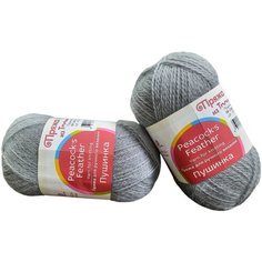Пряжа из Троицка "Пушинка", 50% козий пух, 50% мериносовая шерсть; цвет: светлые сумерки -69 , 225 м, 50 г х 2 шт. Троицкая камвольная фабрика