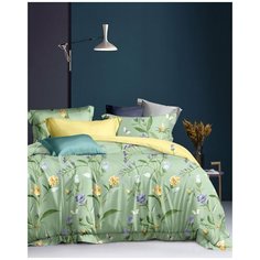 Постельное бельё Asabella 1564-6 Евро, печатный сатин текстиль Асабелла