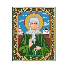 Алмазная мозаика Алмазная живопись "Икона Матрона", 22*28 см (АЖ-2003)