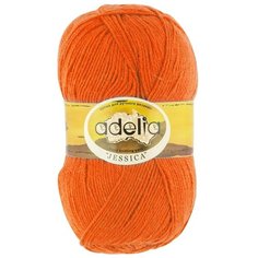 Пряжа Adelia Jessica, 67% шерсть, 33% полиэстер, 5*100 г, 260 м+-10 м, №04, оранжевый