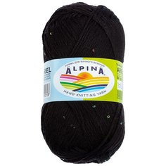 Пряжа Alpina Ariel, 98% акрил, 2% пайетки, 10*50 г, 150 м+-10 м, 04, черный