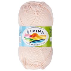 Пряжа Alpina Sati, 100% мерсеризованный хлопок, 10*50 г, 170 м+-10 м, №007, розово-бежевый