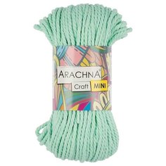 Пряжа ARACHNA Craft Mini, 75% хлопок, 25% фибра, 3*94,1 г, 30,48 м, №07, мятный