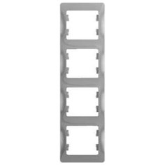 Рамка 4п Schneider ElectricGSL000308 GLOSSA, алюминиевый