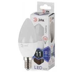 Лампа светодиодная ЭРА LED B35-11W-860-E14 (диод, свеча, 11Вт, хол, E14) ERA