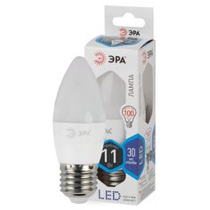 Лампа светодиодная ЭРА LED B35-11W-840-E27 (диод, свеча, 11Вт, нейтр, E27) ERA
