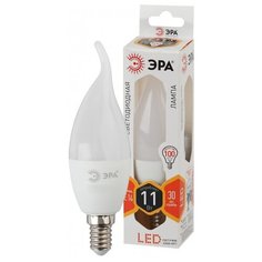 Лампа светодиодная ЭРА LED BXS-11W-827-E14 (диод, свеча на ветру, 11Вт, тепл, E14) ERA