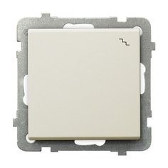 Ospel Sonata Бежевый Переключатель (сх.6) 1-клавишный, без рамки,