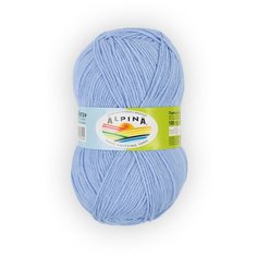Пряжа Alpina "VERA" 55% акрил, 45% хлопок №49 бл.голубой - 5 мотков по 100 г