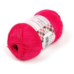 Пряжа для вязания ПЕХ Блестящее лето (95% мерсеризованный хлопок 5% метанит) 5х100г/380м цв.439 малиновый Пехорка ПЕХ.блест.лето.439