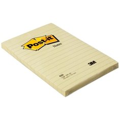 Блок-кубик Post-it 102*152 мм, желтая в линию, 100 листов (7000033838)
