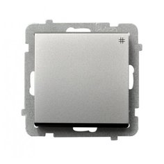 Ospel Sonata Серебро матовое Выключатель перекрестный (сх.7), без рамки