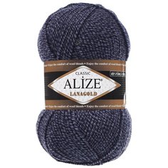 Пряжа ALIZE Lanagold 100гр., 240м (49%шерсть, 51%акрил) (901 т.-синий меланж) 5 шт