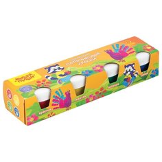 Мульти-Пульти Краски пальчиковые Приключения Енота (ПК_19416), 35 мл, 4 цв.