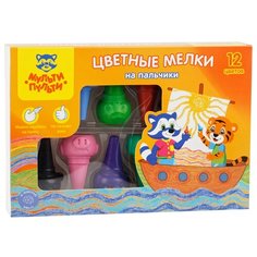 Мульти-Пульти Мелки пластиковые Зверята 12шт