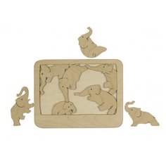 Слоны, головоломка Wood Fun