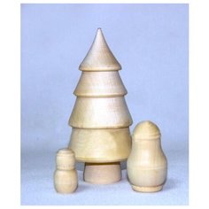 Елка матрешка 3 в 1 для росписи Wood Fun