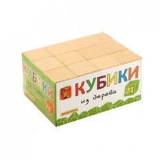 Кубики неокрашенные 24 шт в наборе Теремок (Пелси)