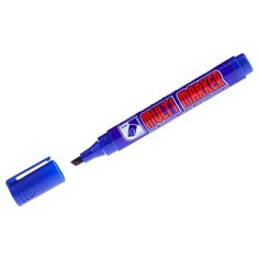 Маркер перманентный Crown "Multi Marker Chisel" синий, 5мм, упаковка 12 шт.