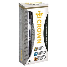 CROWN Набор гелевых ручек Auto Jell, 0.7 мм, 12 шт AJ-3000N, черный цвет чернил