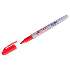 Маркер перманентный Crown "Multi Marker Slim" красный, 2мм, упаковка 12 шт.