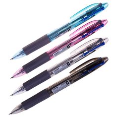 Ручка шариковая автоматическая Crown "Kinex Sl" 4 цвета, 0,7мм, упаковка 12 шт.