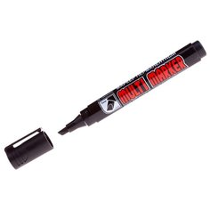 Маркер перманентный Crown "Multi Marker Chisel" черный, 5мм, упаковка 12 шт.