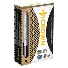 CROWN Набор маркеров Multi Marker Slim, черный, 12 шт. (P-505)