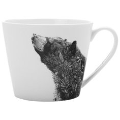 Кружка MAXWELL & WILLIAMS Черный медведь, 450 мл, белый/серый