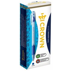 CROWN Набор шариковых ручек Low Vis, 0.5 мм, 12 шт. (LV-707), синий цвет чернил