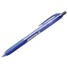 Ручка шариковая автоматическая Crown "Quick Dry" синяя, 0,5мм, грип, гибридные чернила, упаковка 12 шт.