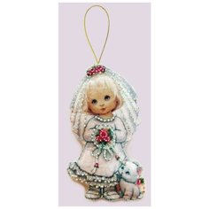 Наборы для вышивания декоративных игрушек BUTTERFLY F059 Кукла. Невеста 12х7см