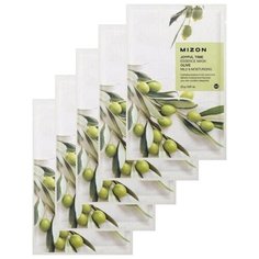 MIZON Тканевая маска для лица с экстрактом оливы Joyful Time Essence Mask Olive 5 шт. 23 гр