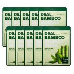 FarmStay Тканевая маска для лица с экстрактом бамбука Real Bamboo Essence Mask 10шт 23 мл