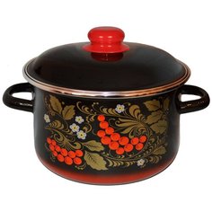 Кастрюля Рябина 4,0 л СтальЭмаль